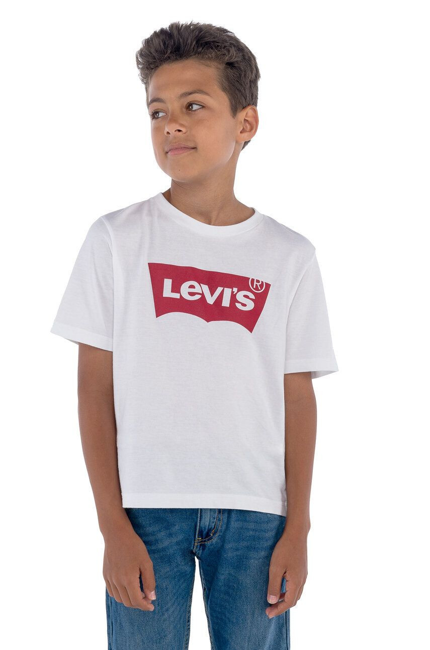 Levi's Tricou copii culoarea alb cu imprimeu - Pled.ro