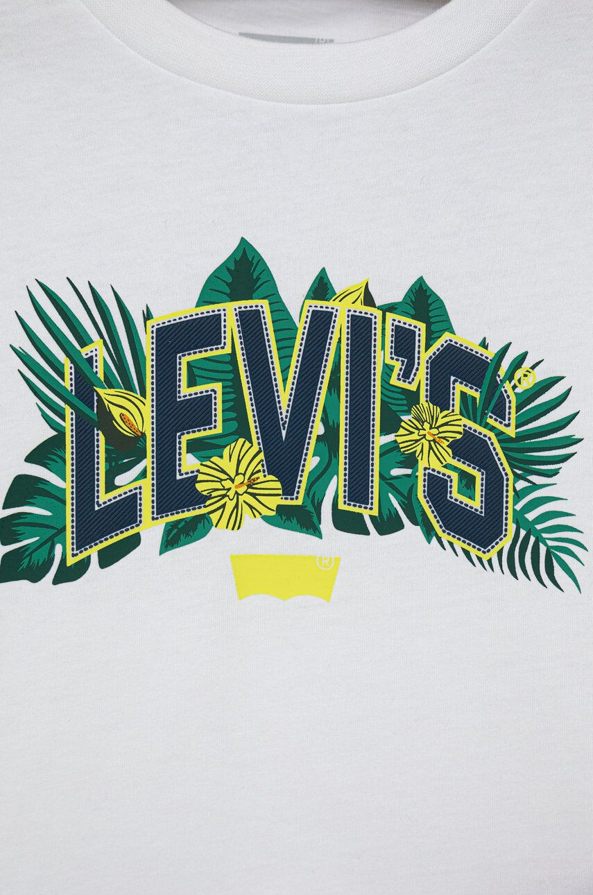 Levi's tricou copii culoarea alb cu imprimeu - Pled.ro