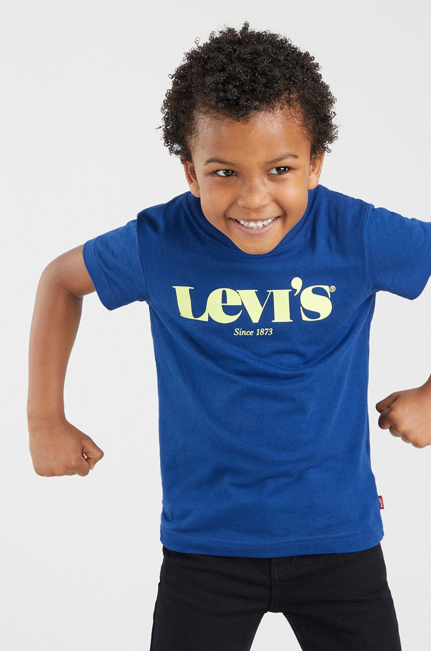 Levi's tricou copii culoarea alb neted - Pled.ro