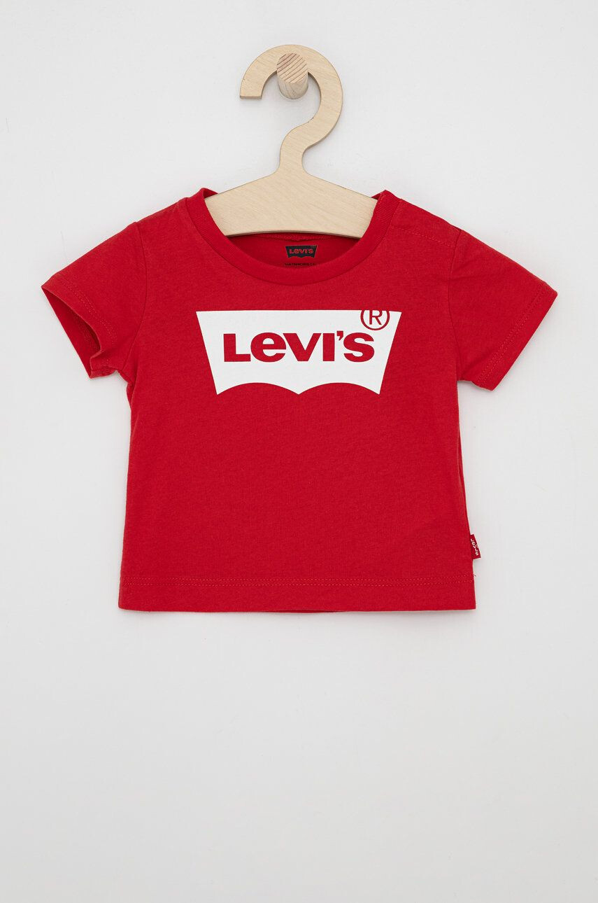 Levi's Tricou copii culoarea rosu cu imprimeu - Pled.ro