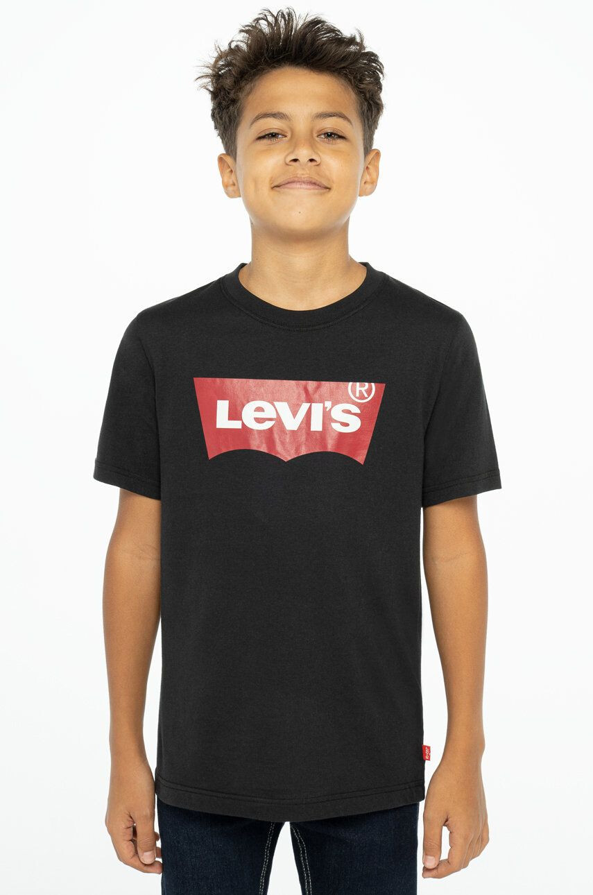 Levi's Tricou copii culoarea negru cu imprimeu - Pled.ro