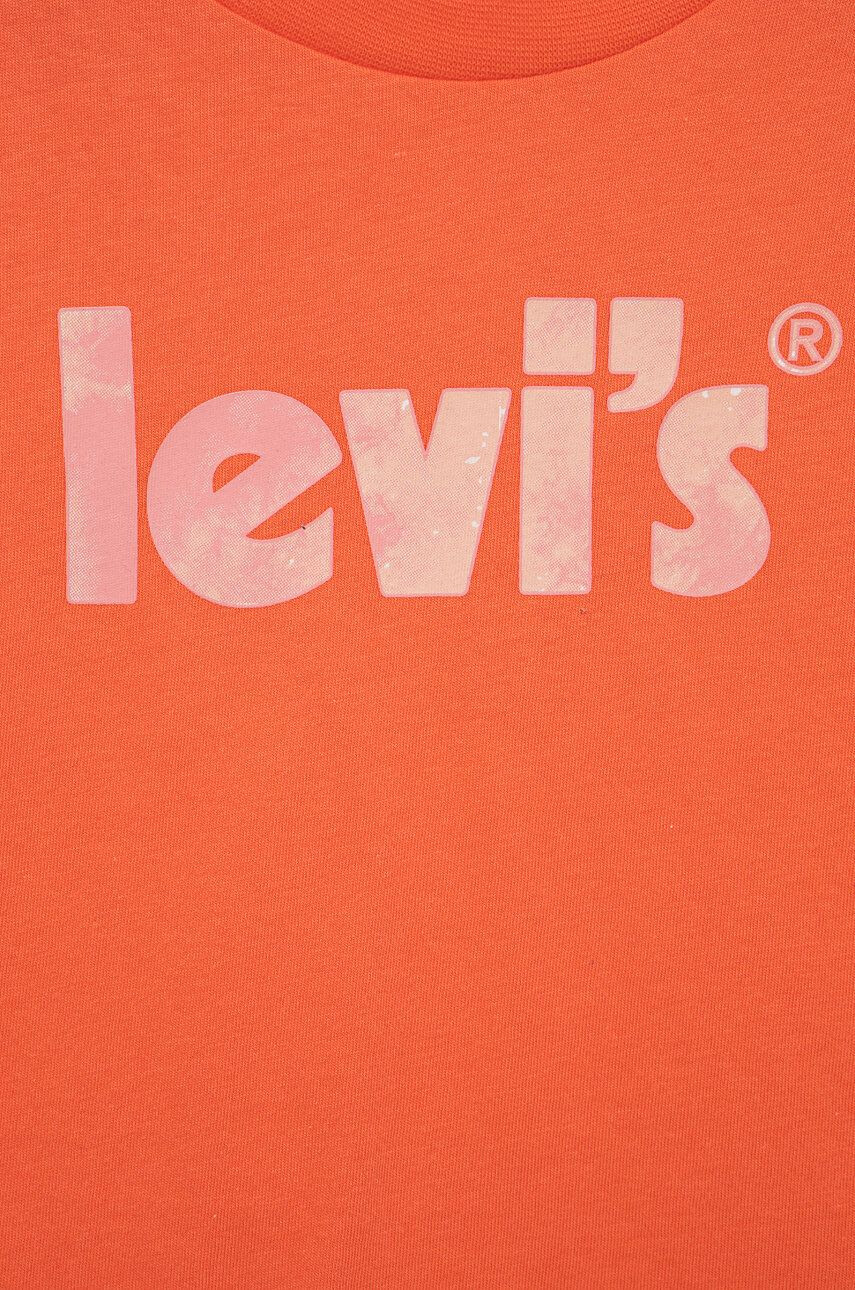 Levi's tricou de bumbac pentru copii culoarea portocaliu - Pled.ro