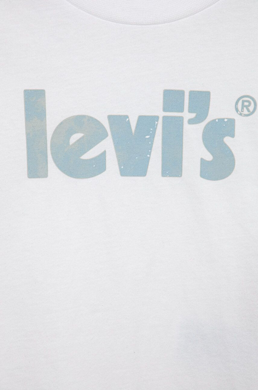 Levi's tricou de bumbac pentru copii culoarea alb - Pled.ro