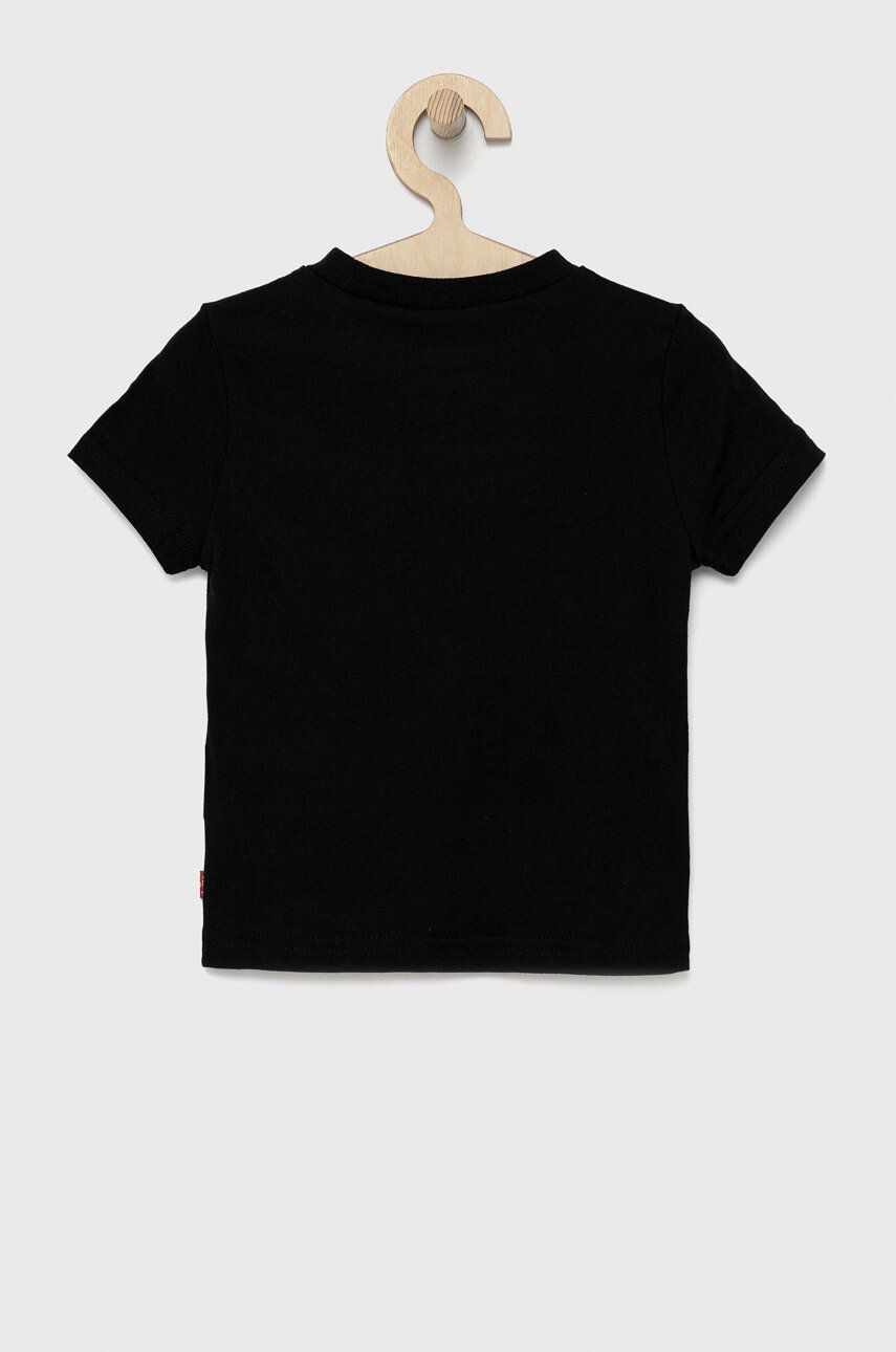 Levi's tricou de bumbac pentru copii culoarea negru cu imprimeu - Pled.ro