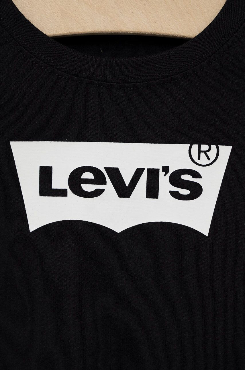 Levi's tricou de bumbac pentru copii culoarea negru - Pled.ro