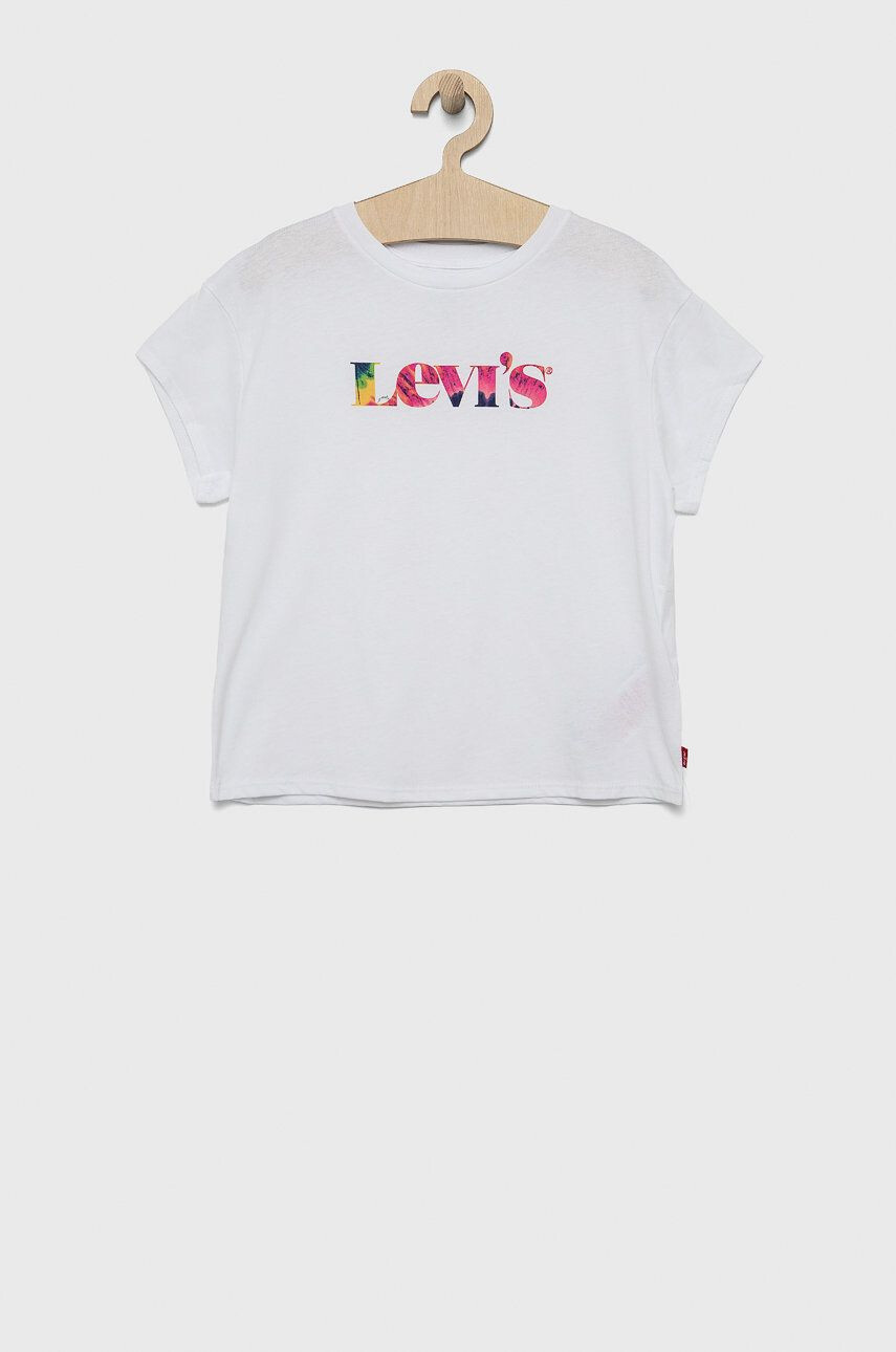 Levi's tricou de bumbac pentru copii culoarea portocaliu - Pled.ro