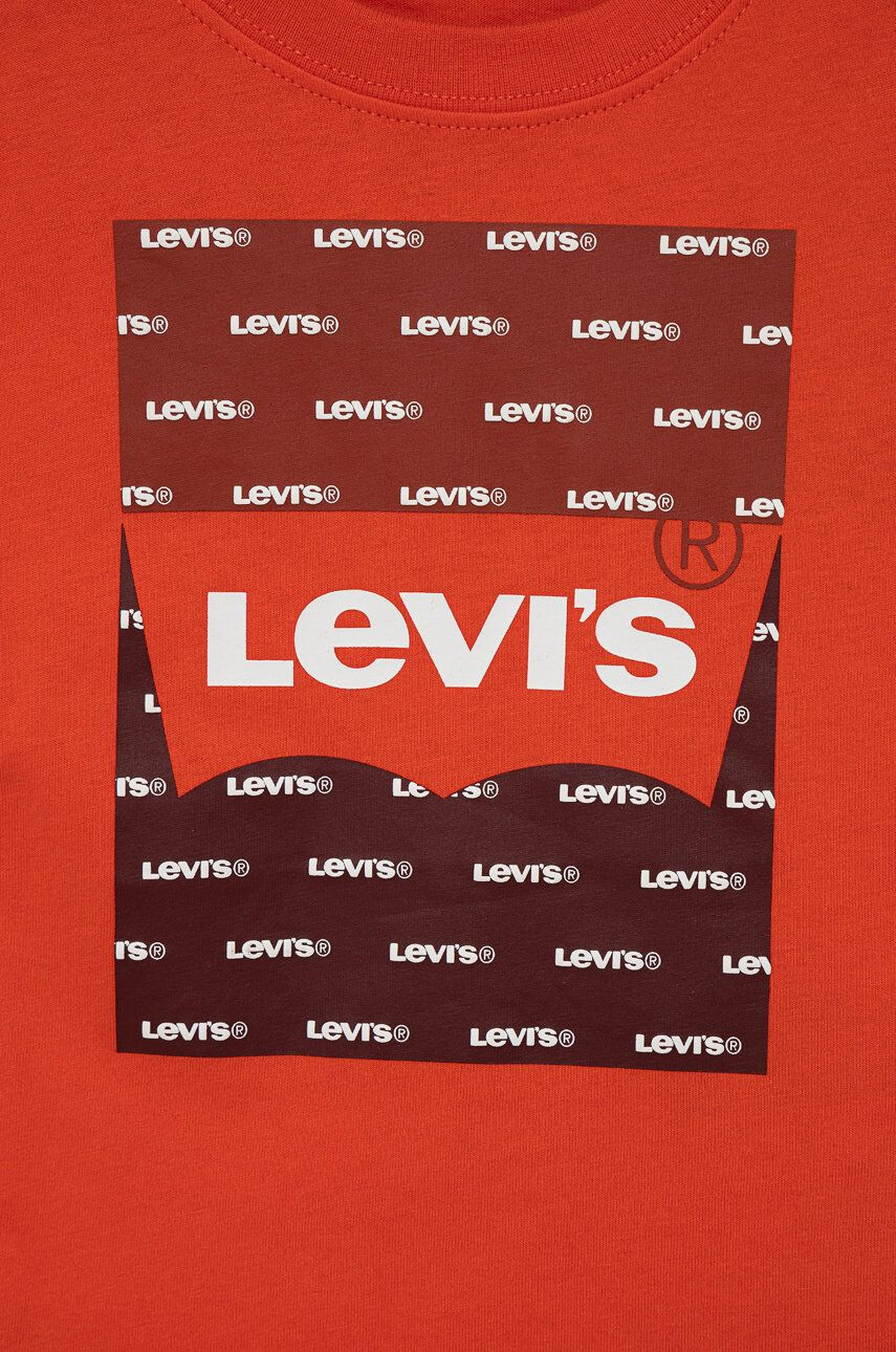 Levi's tricou de bumbac pentru copii culoarea portocaliu - Pled.ro