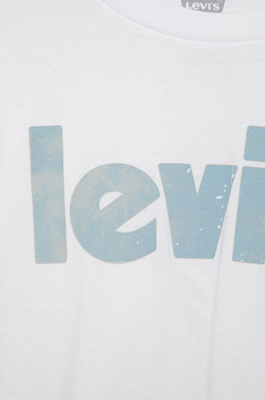 Levi's tricou de bumbac pentru copii culoarea alb - Pled.ro