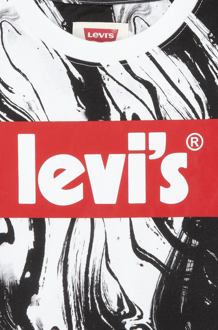 Levi's tricou de bumbac pentru copii culoarea alb cu imprimeu - Pled.ro