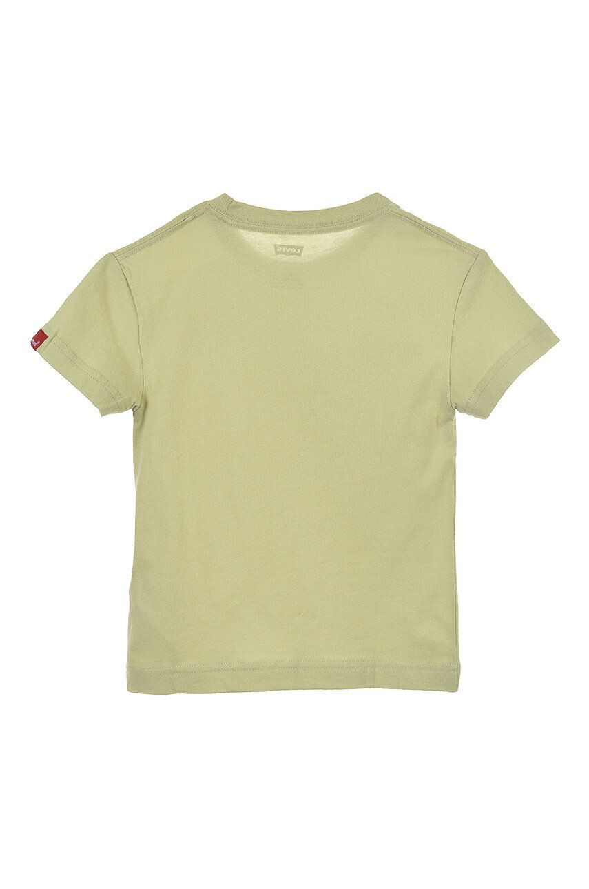 Levi's tricou de bumbac pentru copii culoarea verde neted - Pled.ro