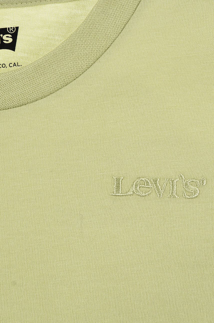 Levi's tricou de bumbac pentru copii culoarea verde neted - Pled.ro