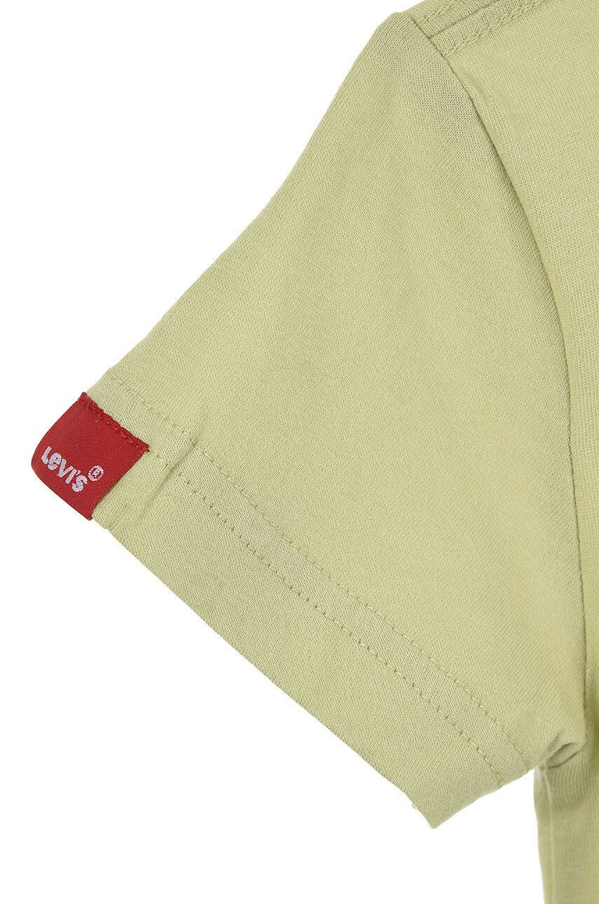 Levi's tricou de bumbac pentru copii culoarea verde neted - Pled.ro