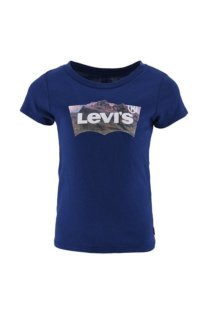 Levi's tricou de bumbac pentru copii culoarea albastru marin - Pled.ro