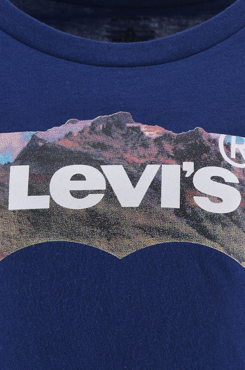 Levi's tricou de bumbac pentru copii culoarea albastru marin - Pled.ro