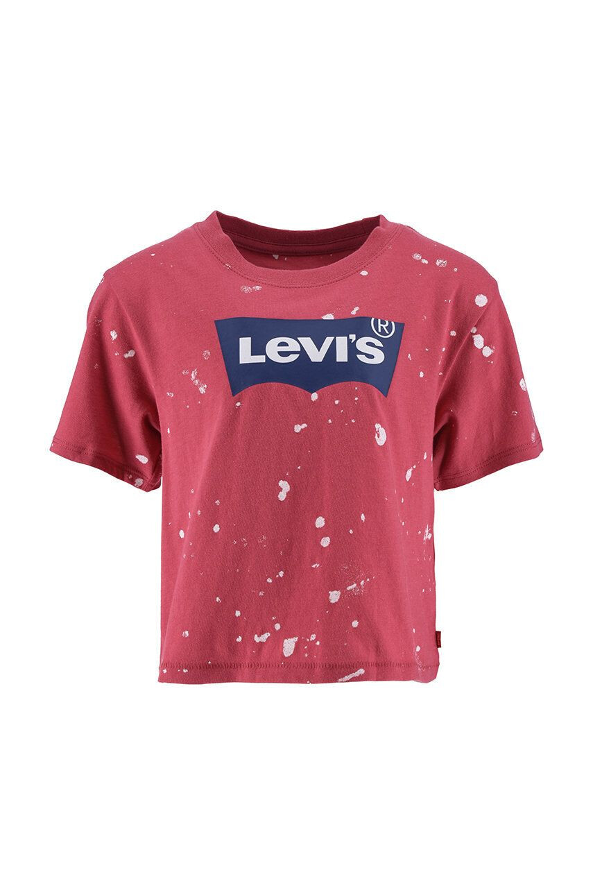 Levi's tricou de bumbac pentru copii culoarea bej - Pled.ro