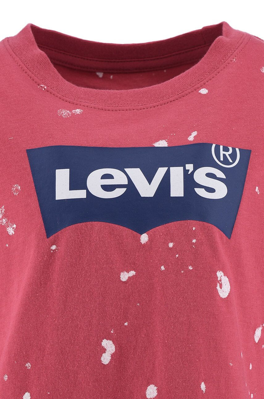 Levi's tricou de bumbac pentru copii culoarea bej - Pled.ro