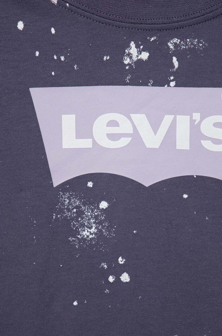 Levi's tricou de bumbac pentru copii culoarea albastru marin - Pled.ro