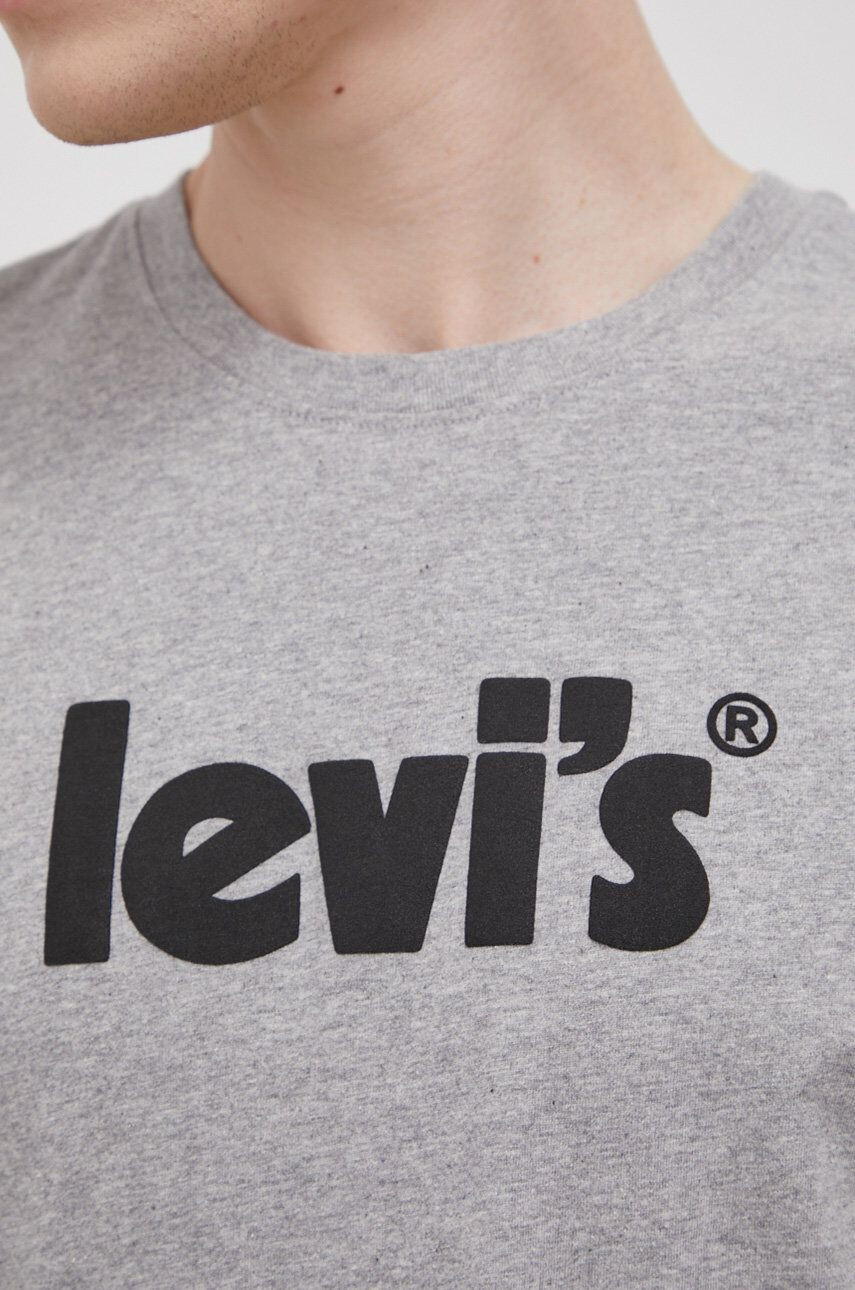 Levi's tricou din bumbac culoarea albastru marin cu imprimeu - Pled.ro