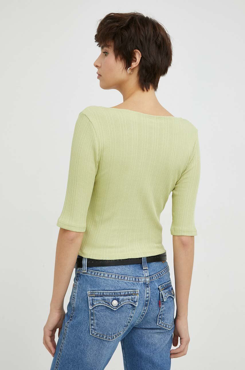 Levi's bluza femei culoarea verde neted - Pled.ro