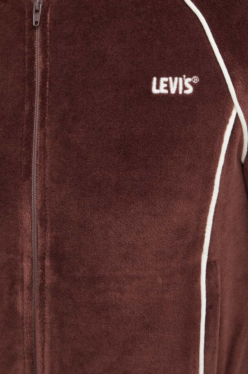 Levi's bluza Gold Tab femei culoarea bordo cu imprimeu - Pled.ro