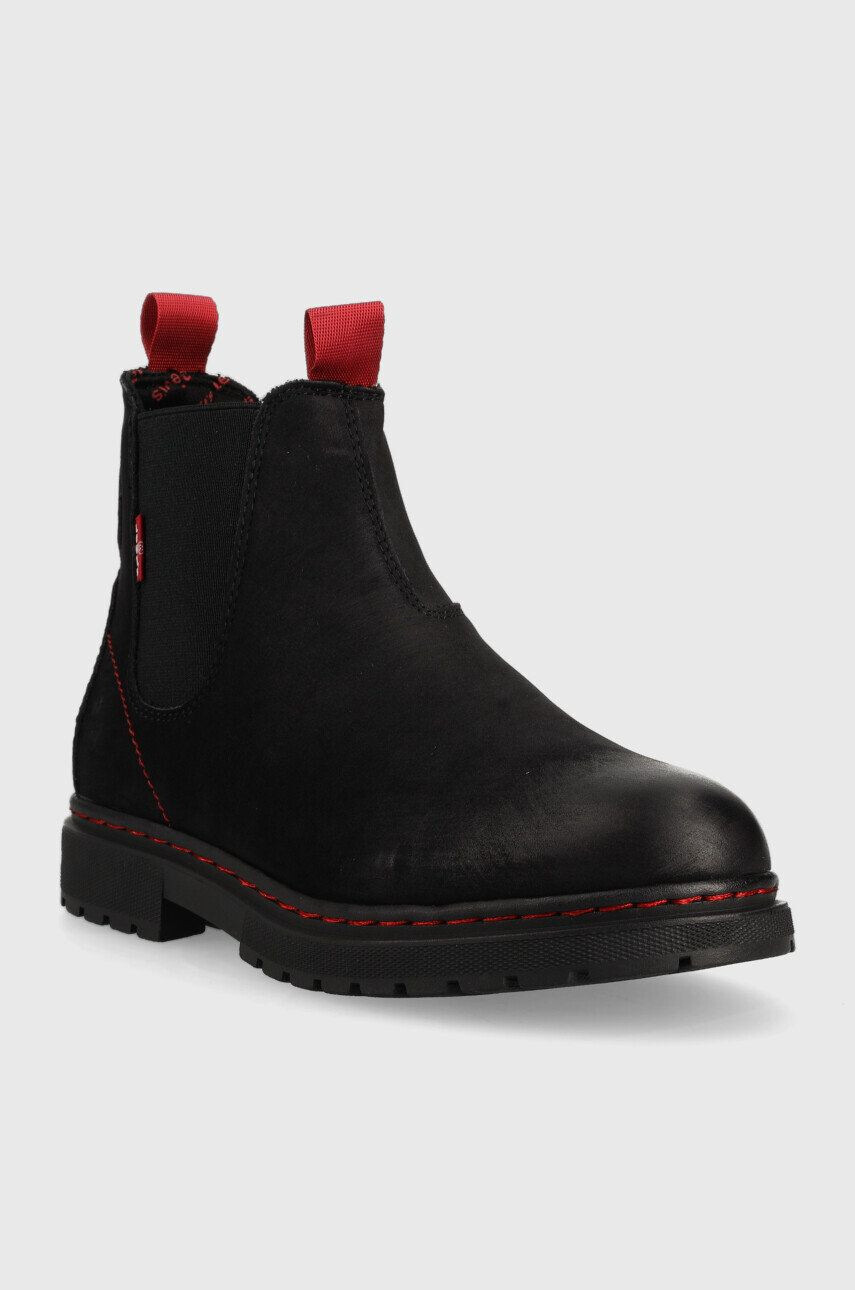 Levi's botine copii culoarea negru - Pled.ro