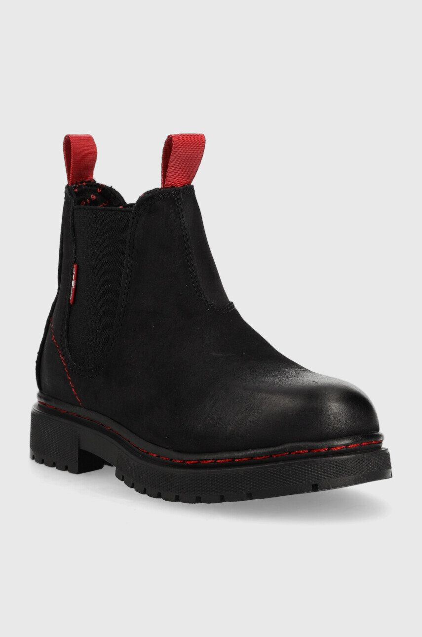 Levi's botine copii culoarea negru - Pled.ro