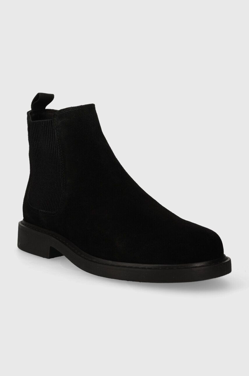 Levi's botine din piele intoarsa AMOS CHELSEA barbati culoarea negru 234728.559 - Pled.ro