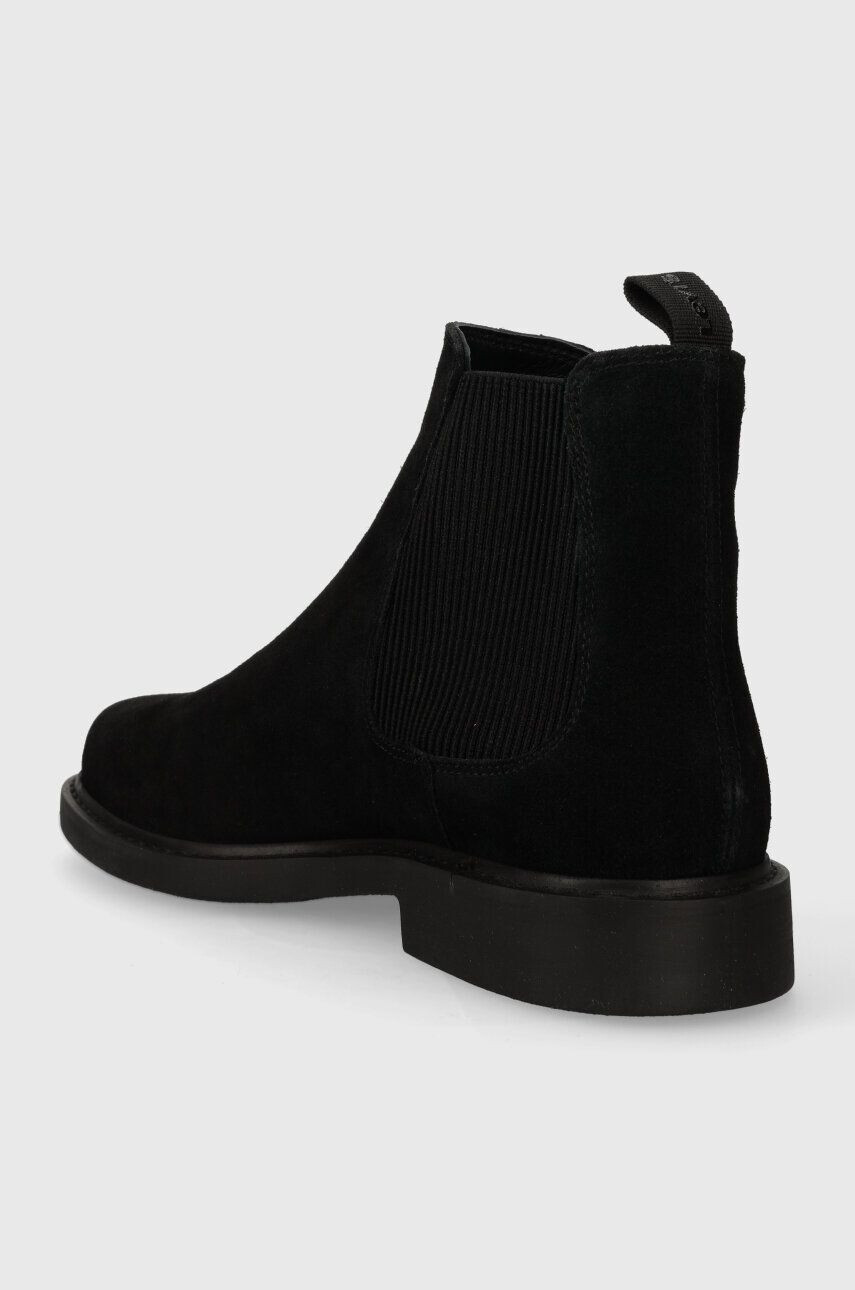 Levi's botine din piele intoarsa AMOS CHELSEA barbati culoarea negru 234728.559 - Pled.ro