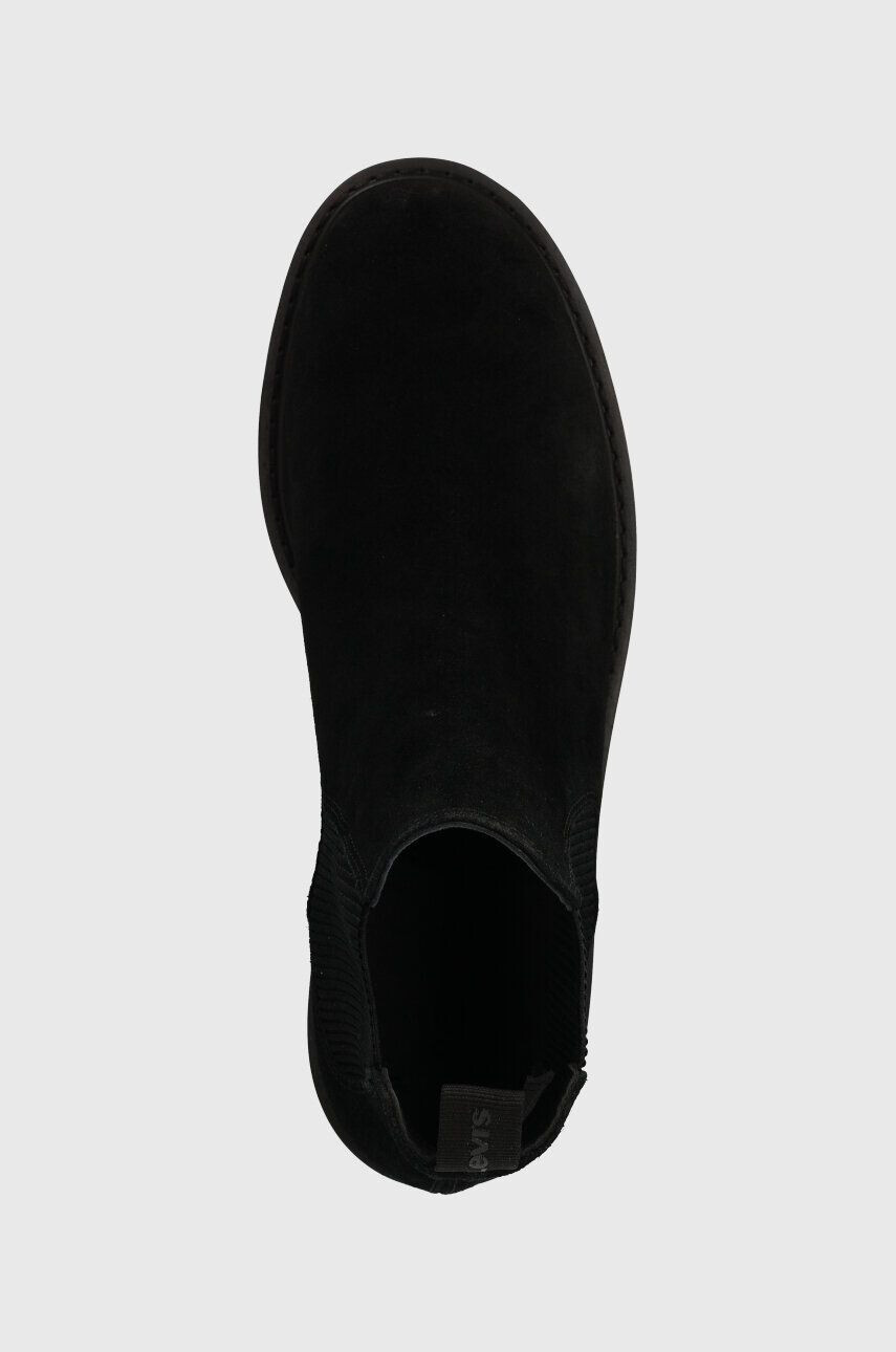 Levi's botine din piele intoarsa AMOS CHELSEA barbati culoarea negru 234728.559 - Pled.ro