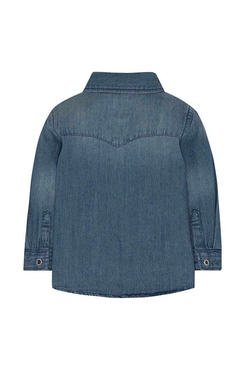 Levi's cămașă din bumbac pentru bebeluși culoarea turcoaz - Pled.ro