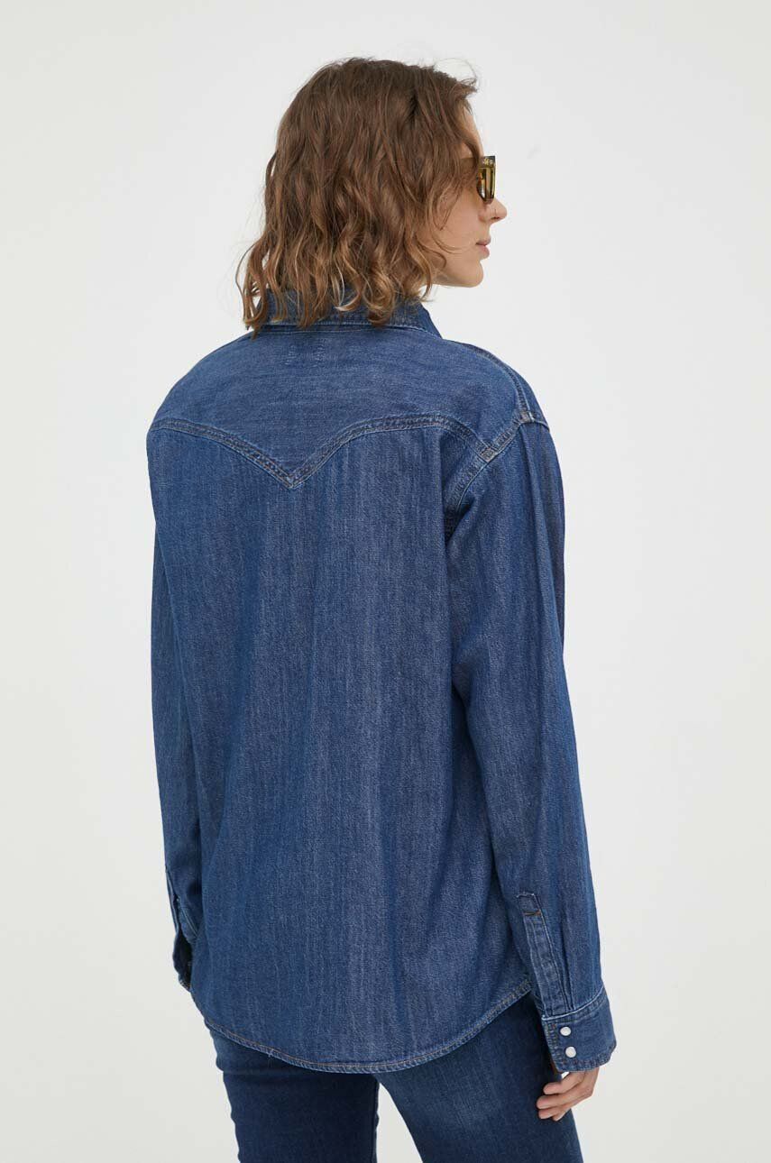 Levi's camasa jeans femei cu guler clasic relaxed - Pled.ro