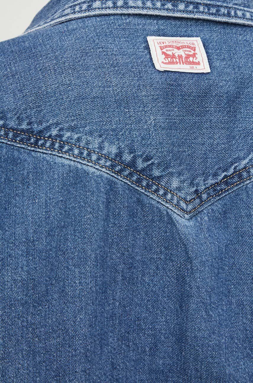 Levi's camasa jeans femei cu guler clasic relaxed - Pled.ro