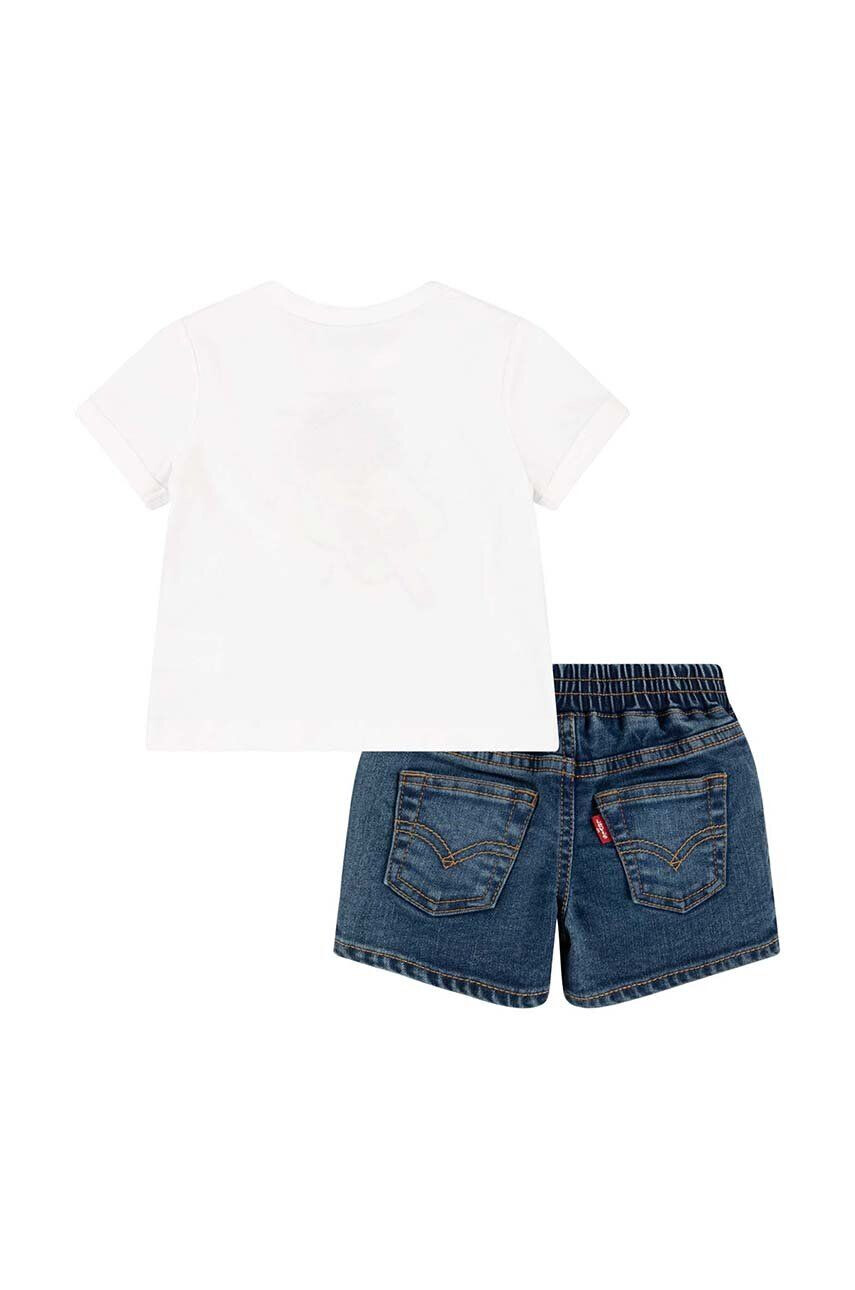 Levi's compleu bebe culoarea alb - Pled.ro