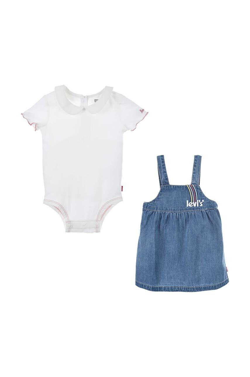 Levi's compleu bebe culoarea alb - Pled.ro