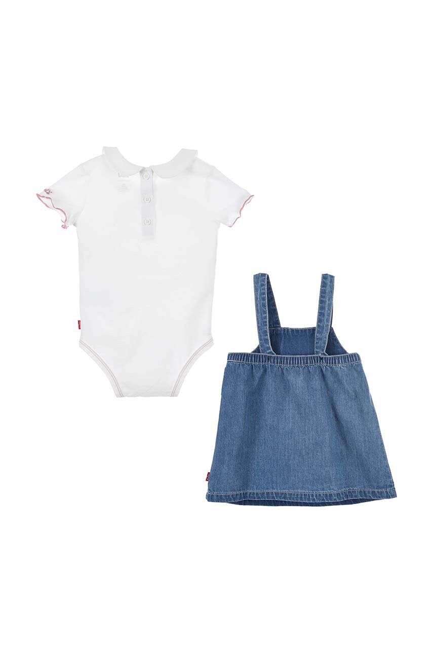 Levi's compleu bebe culoarea alb - Pled.ro