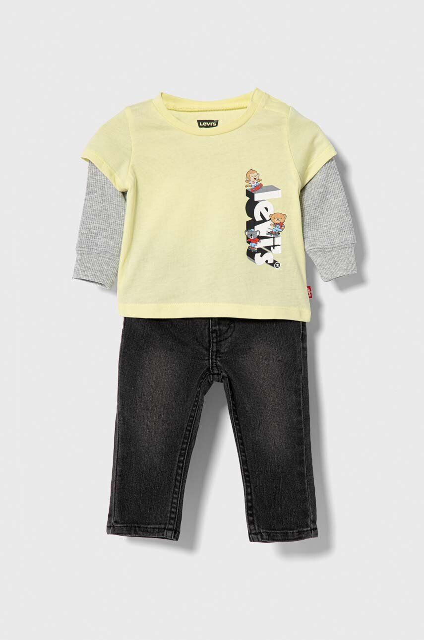 Levi's compleu bebe culoarea verde - Pled.ro