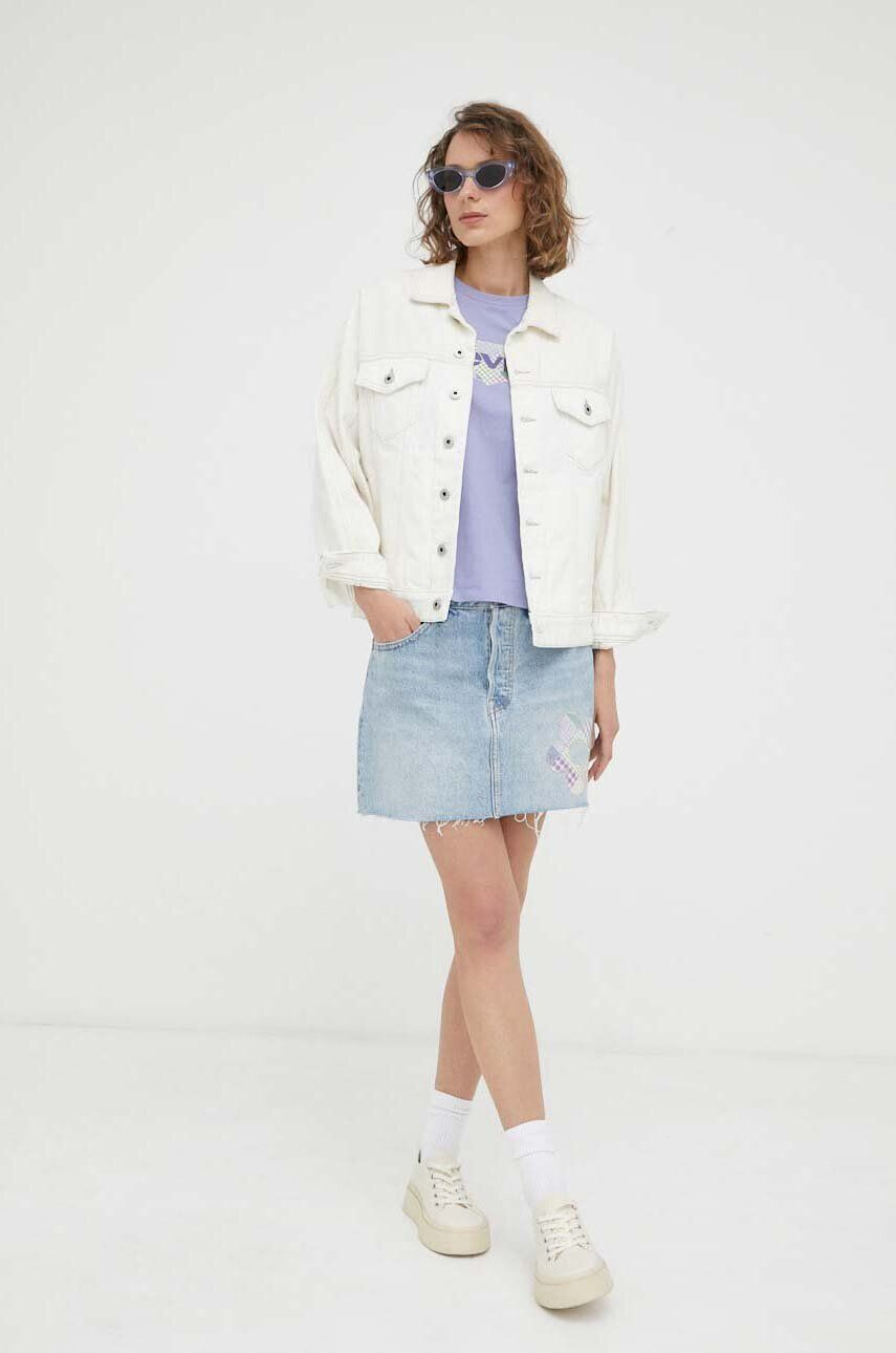 Levi's fusta jeans mini drept - Pled.ro