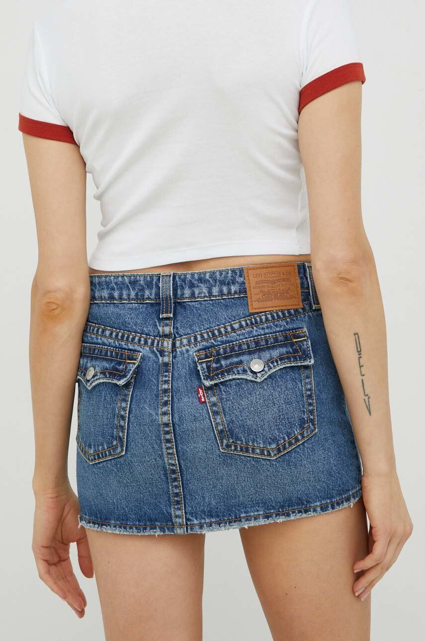 Levi's fusta jeans mini drept - Pled.ro