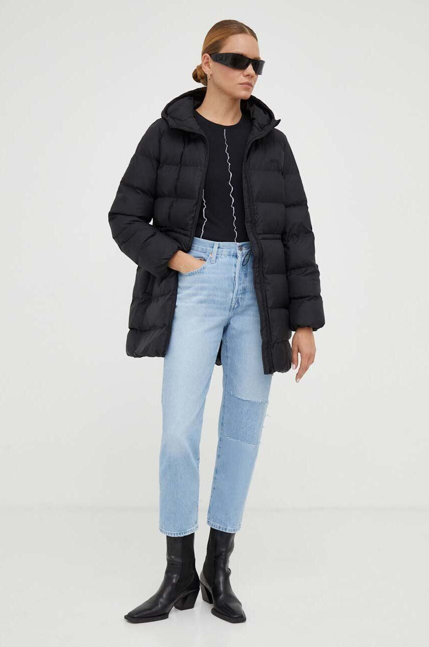 Levi's geaca femei culoarea turcoaz de tranzitie oversize - Pled.ro