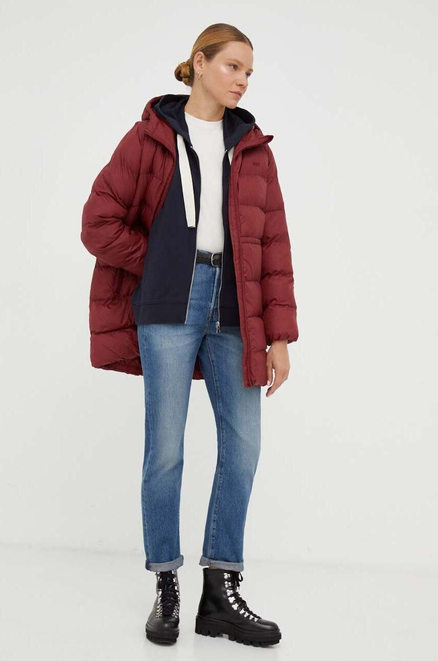 Levi's geaca femei culoarea bordo de iarna - Pled.ro