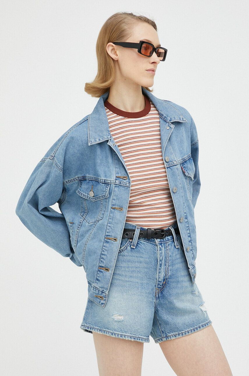 Levi's geacă jeans femei de tranzitie oversize A1743.0020-MedIndigoW - Pled.ro