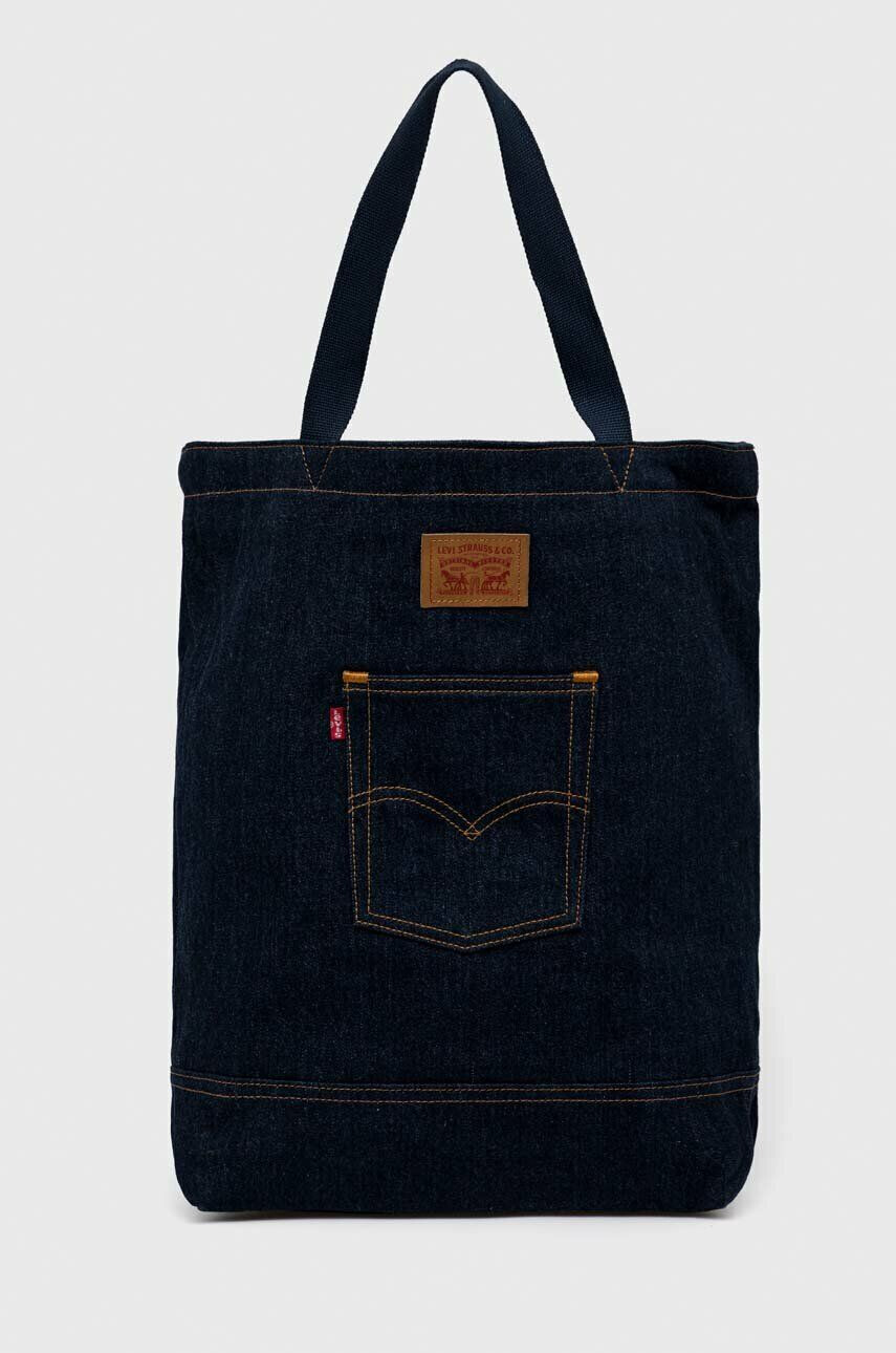 Levi's geanta de bumbac culoarea albastru marin - Pled.ro