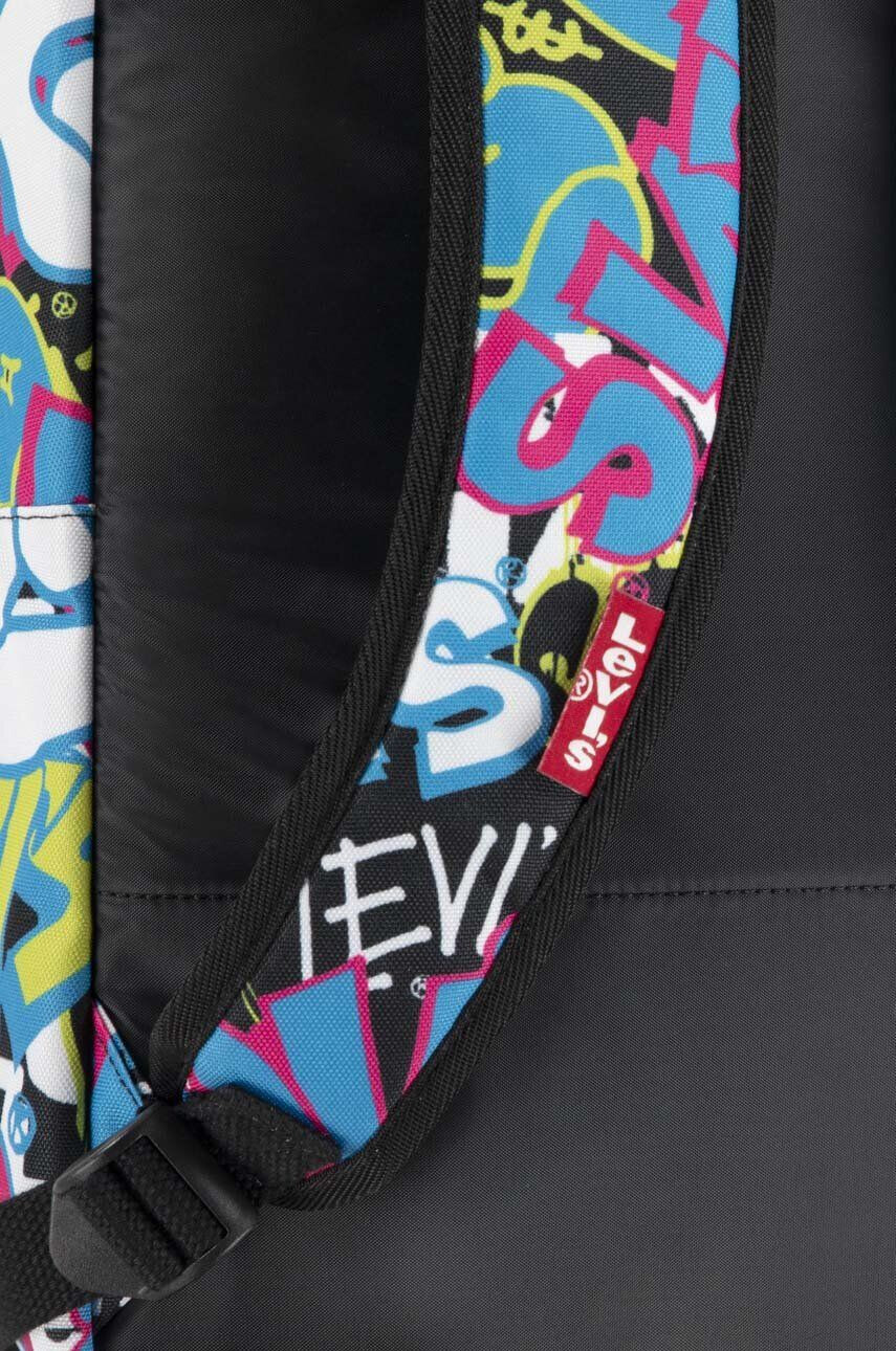 Levi's ghiozdan copii culoarea negru mic cu imprimeu - Pled.ro