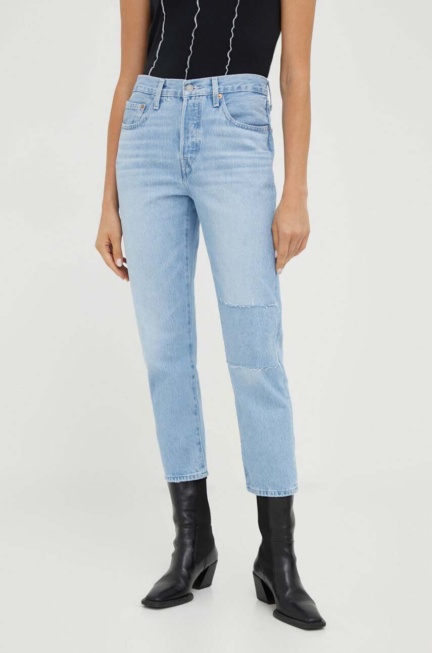 Levi's jeansi 501 CROP femei high waist - Pled.ro