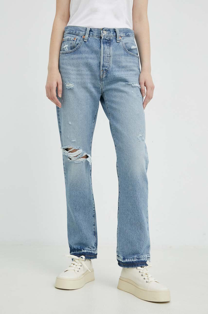 Levi's jeansi 501 Crop femei high waist - Pled.ro