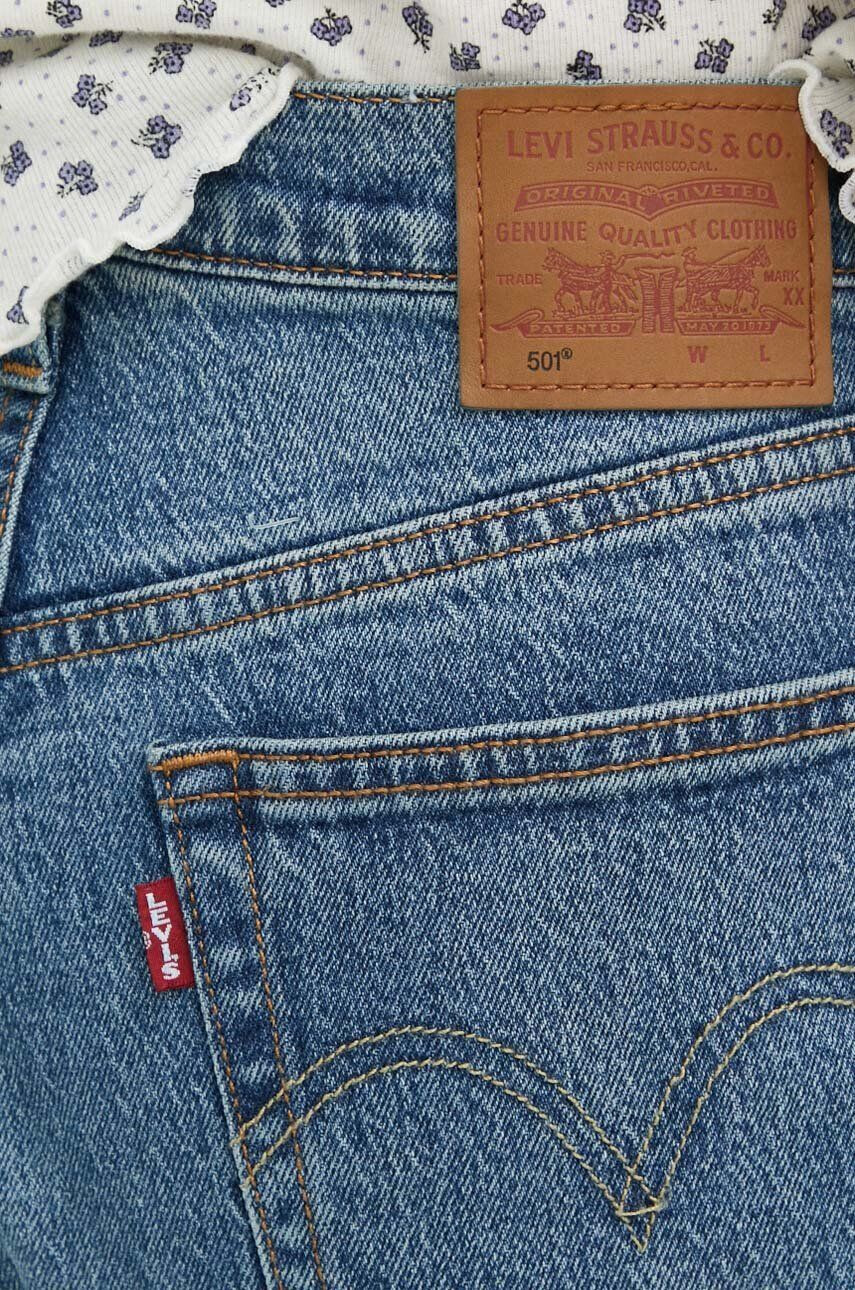 Levi's jeansi 501 CROP femei high waist - Pled.ro