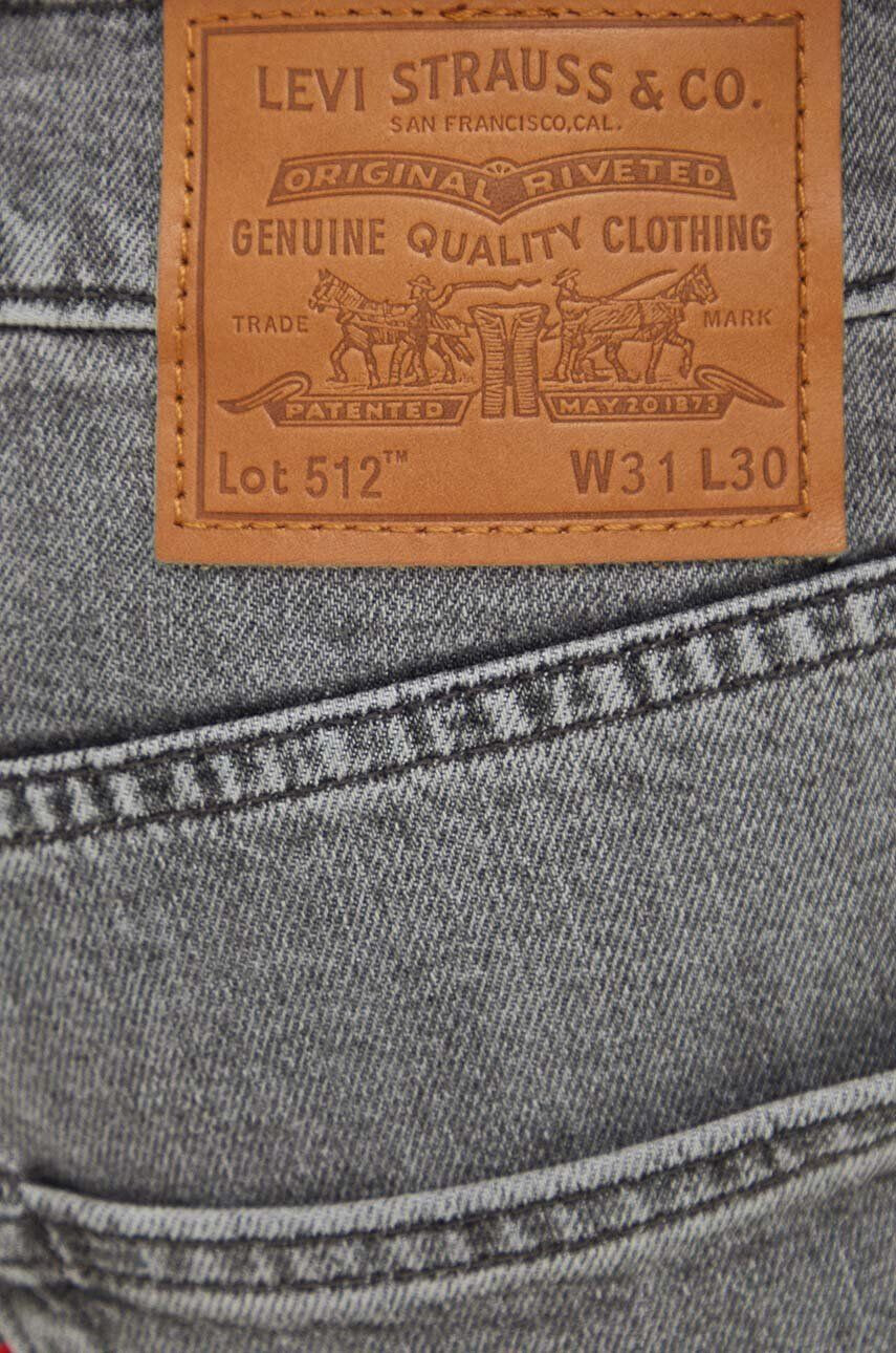 Levi's jeansi 512 SLIM TAPER barbati culoarea gri - Pled.ro