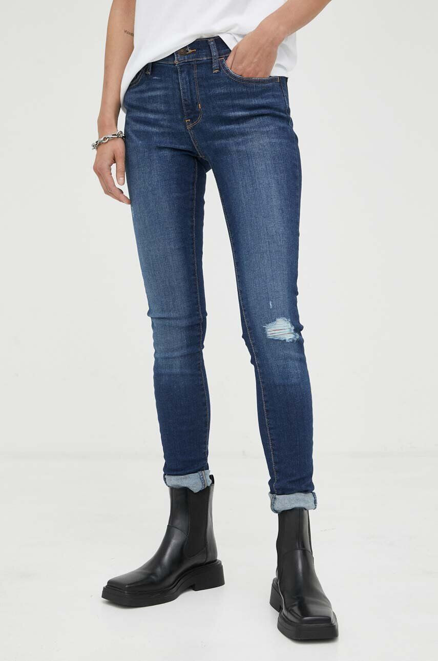 Levi's jeansi 710 femei culoarea albastru marin - Pled.ro