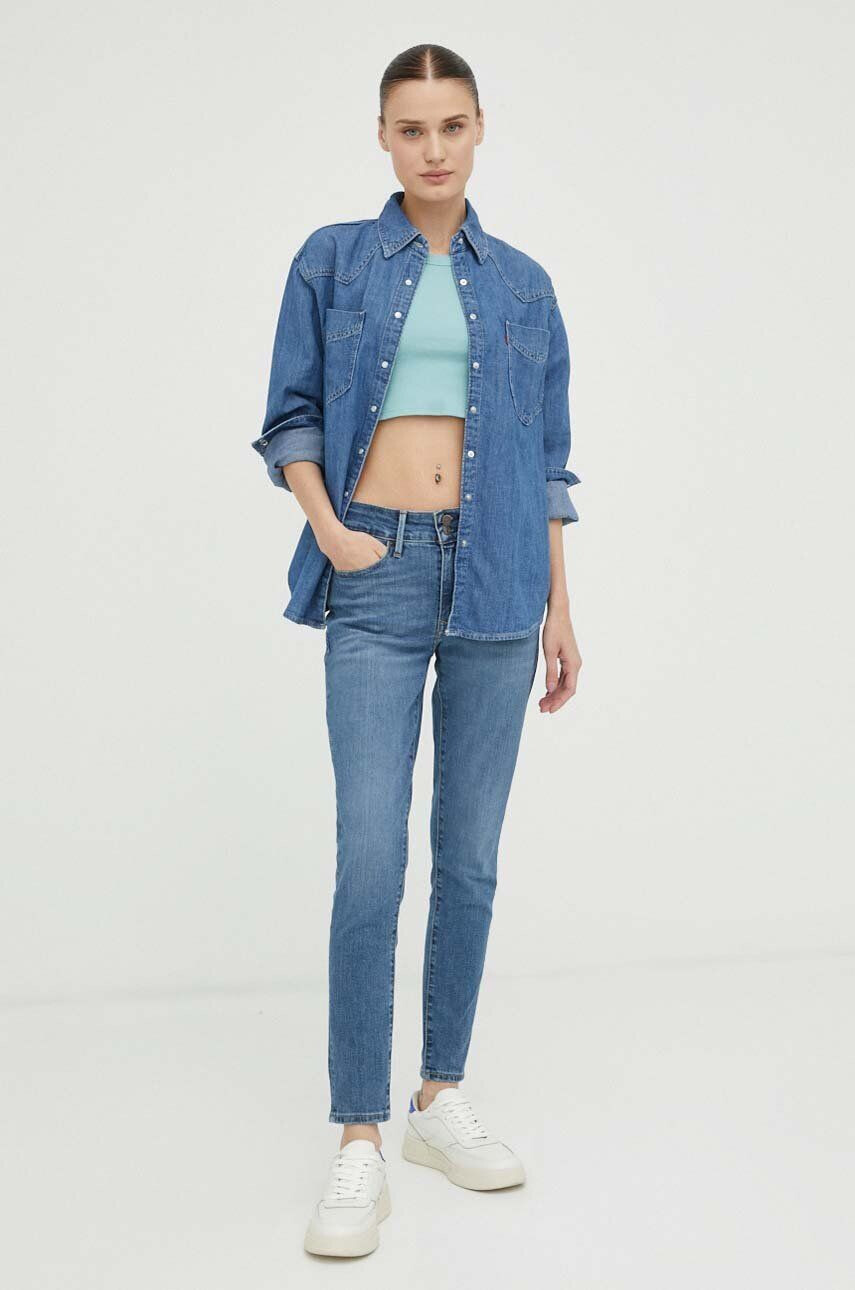 Levi's jeansi 711 Double Button femei - Pled.ro