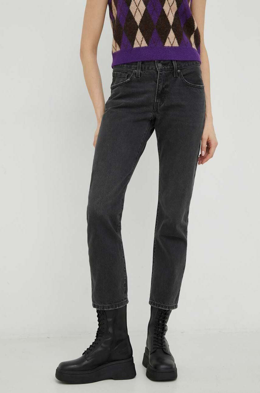 Levi's jeansi Middy Straight femei medium waist - Pled.ro